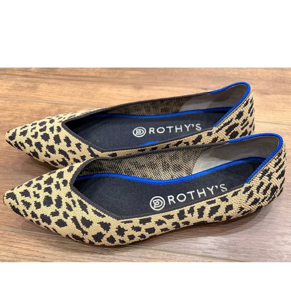 Rothy’s The Point Leopard Print Flats Size 9 - Picture 4 of 10